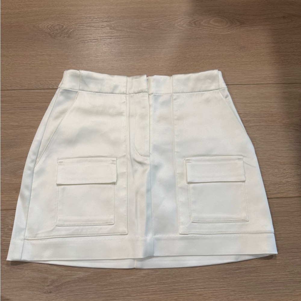 Babaton Cream Mini Skirt